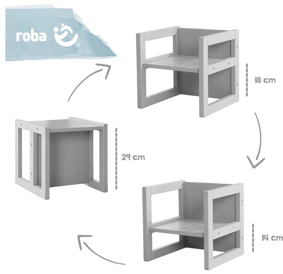 Bancă de copii albă Country Style – Roba