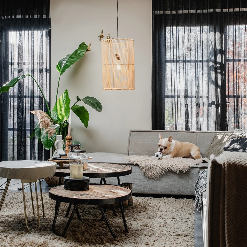 Lampă suspendată scandinavă din bambus - Natasja