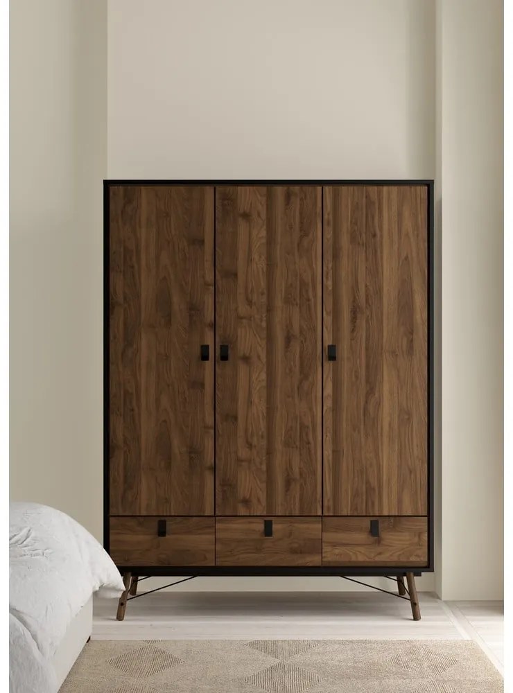 Șifonier Tvilum Ry, maro închis-negru