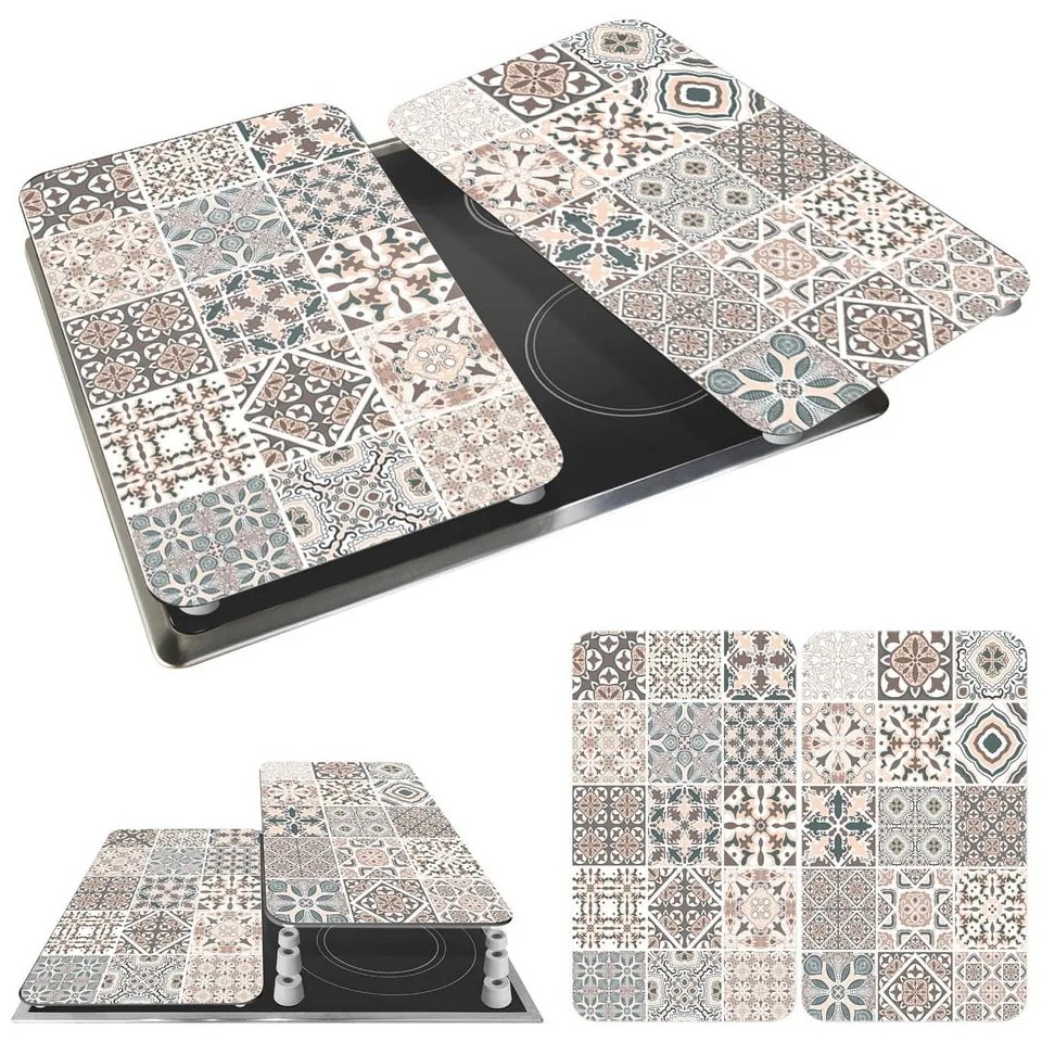 Set 2 protecții din sticlă pentru aragaz Wenko Universal Tile