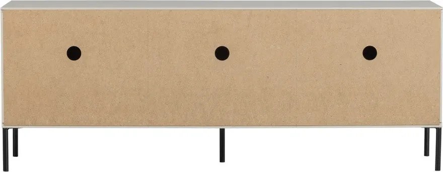 Comodă TV gri deschis din lemn de pin 150x56x44 cm New Gravure – WOOOD