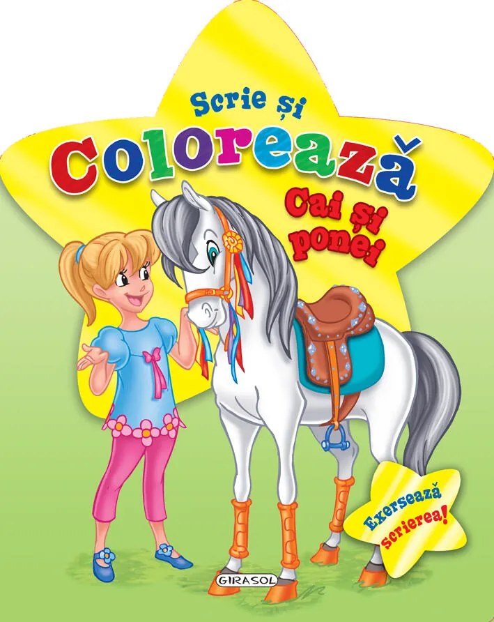 SCRIE SI COLOREAZA CAI SI PONEI (VERDE) - GIRASOL (978-606-525-477-0)