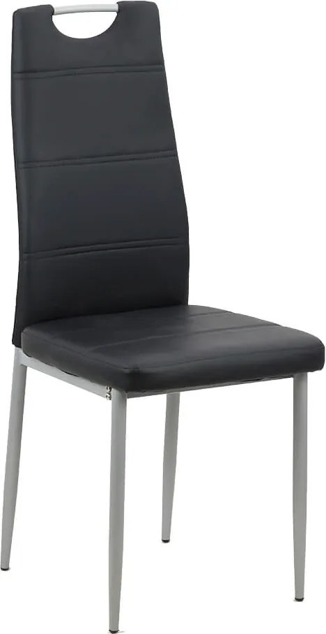 Scaun dining Serena, negru, piele ecologica