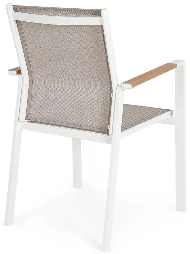 Scaune de grădină albe 4 buc. din metal Heta – Bizzotto