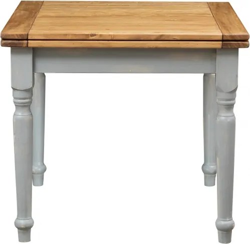 Masa pliabila, L90(180) 90 H80 cm, culoare natur gri antic, Lemn masiv