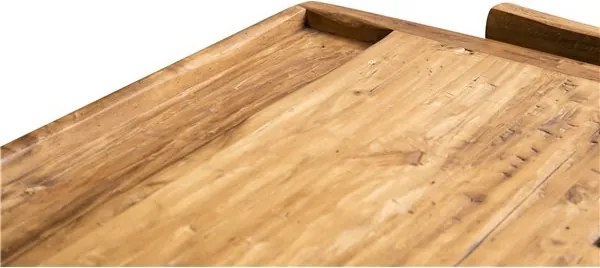 Banc de tamplar, L184 74 H92 cm, usi glisante, natur antic, lemn masiv