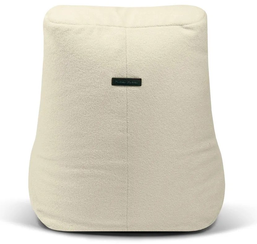 Fotoliu bean bag crem cu tapițerie din țesătură bouclé Tube – SLOWDOWN