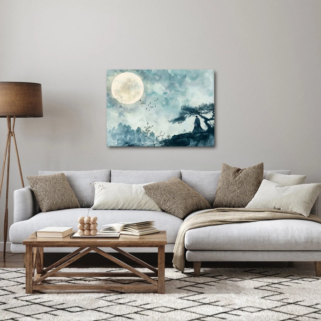 Tablou - Pictură cu lună plină (70x50 cm)