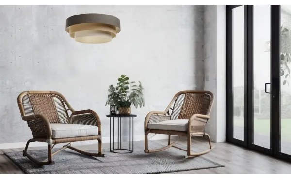 Lustră pe cablu BOHO TRINITI 1xE27/60W/230V gri/bej/crem