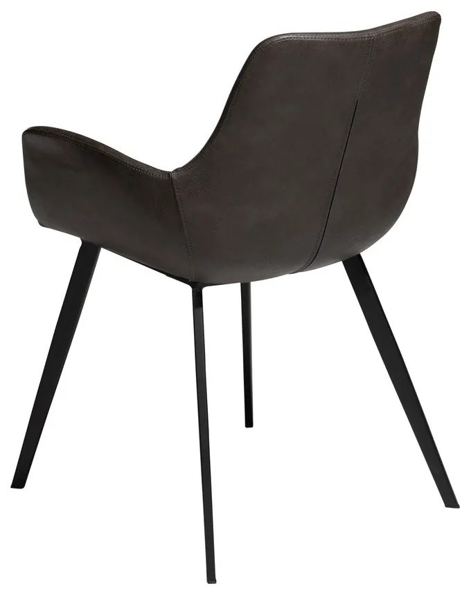 Scaun de sufragerie gri închis cu cotiere tapițat Hype – DAN-FORM Denmark