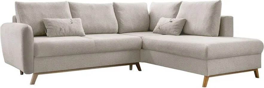 Colțar extensibil cu șezlong pe partea dreaptă Miuform Scandic Lagom L, bej