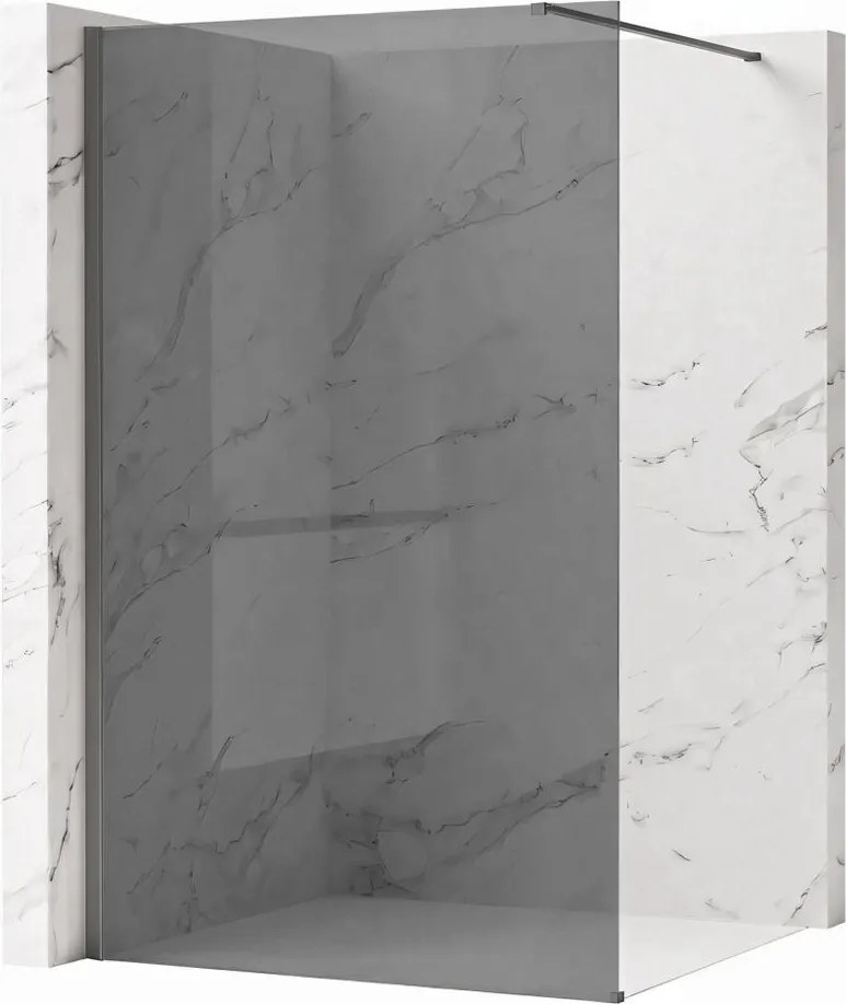 Paravan de dus fumuriu Rea Flexi Grey 110 cm Titan
