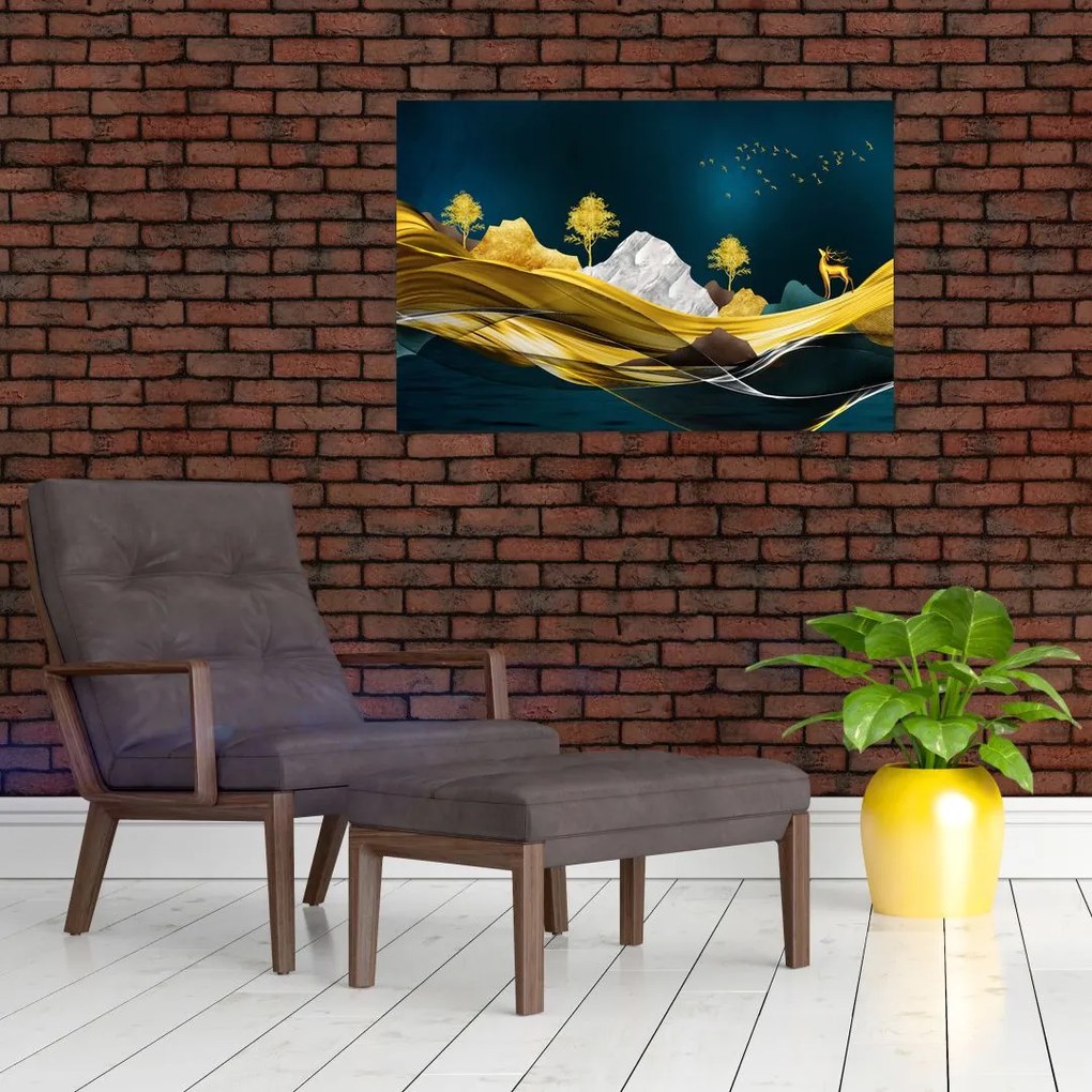 Tablou - Peisaj, cerb (90x60 cm)