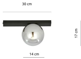 Plafonieră FIT 1xE14/10W/230V negru