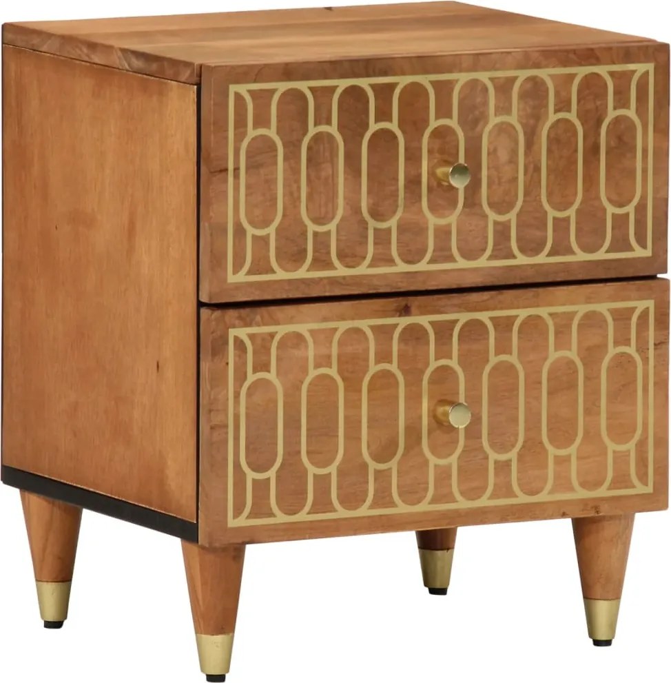 vidaXL Noptieră, 40x33x46 cm, lemn masiv de mango