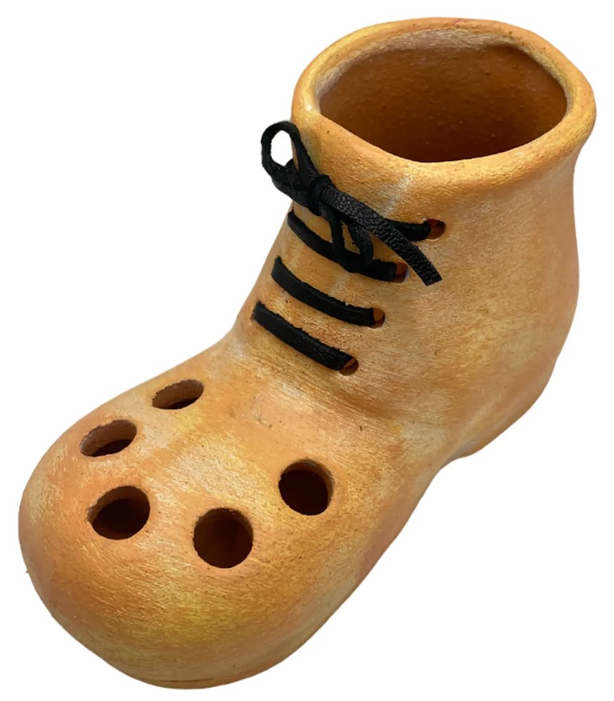 Suport de birou BOOT, Galben, 15x9cm