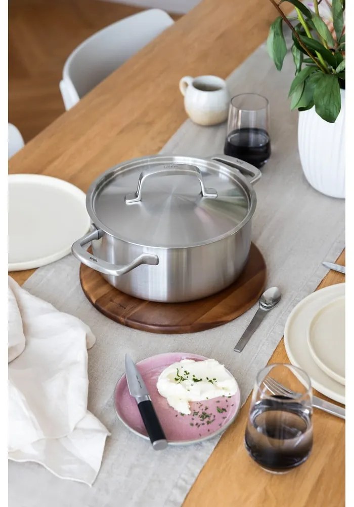 Cratiță cu capac din oțel inoxidabil 4 l adecvată pentru plita cu inducție Lucca 3.0 – FABINI