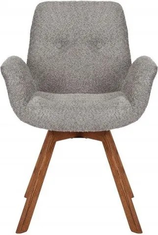 Set de 2 scaune pivotante Baltic stejar/ gri