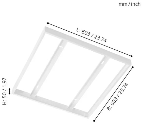 Eglo 61358 - SALOBRENA 603x603mm