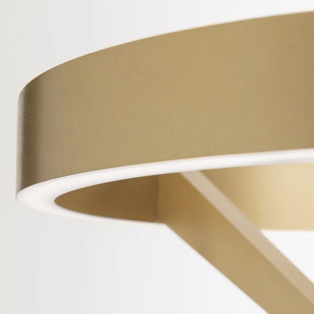 Lampadar LED circular iluminat sus si jos KOLK auriu periat