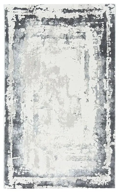 100x200 cm Covor premium Oslo, 70% Polyester și 30% Polipropilenă, Design Modern, Gri, Densitate 2500 gr/m2