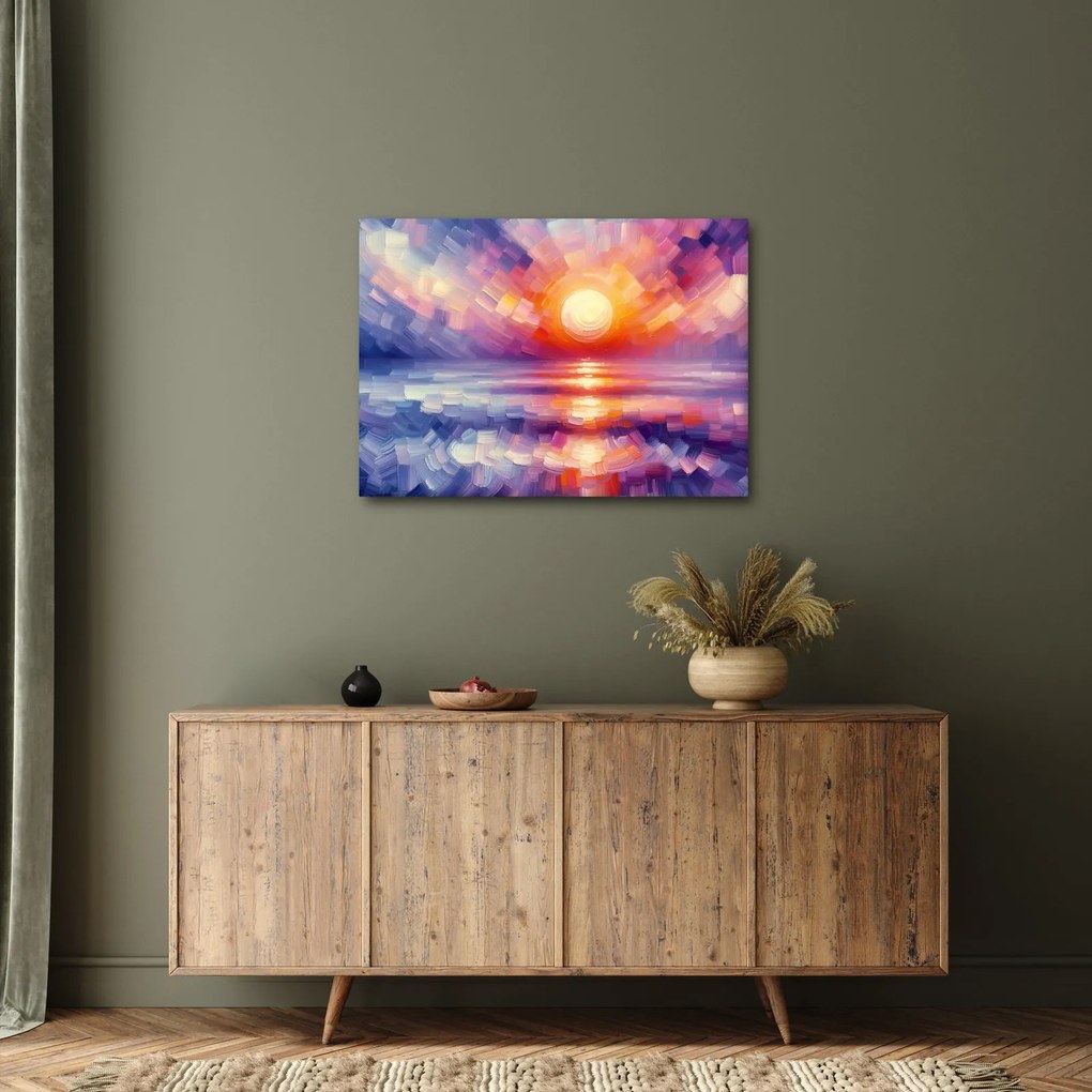 Tablou - Apus de soare artistic colorat (70x50 cm)
