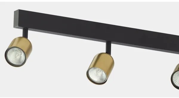 Corp de iluminat cu spoturi LED TOP, 6x GU10/10W/230V, auriu/negru
