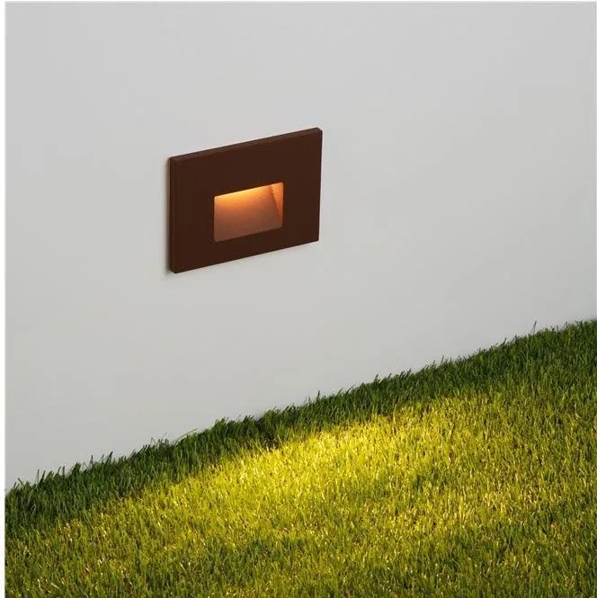 Spot aplicat perete exterior LED 3000K IP65 Pik corten