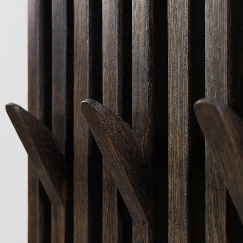 Cuier de perete maro închis din lemn de stejar 24 cm Parco – Spinder Design