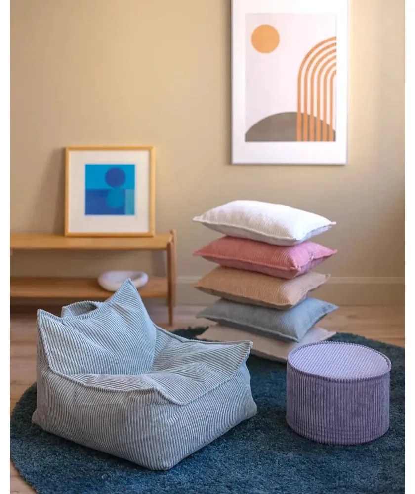 Pernă decorativă pentru copii verde-mentă cu tapițerie din catifea reiată Bolster – Wigiwama