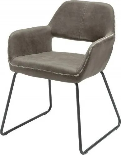 Scaun elegant, tapitat Mustang, taupe antic