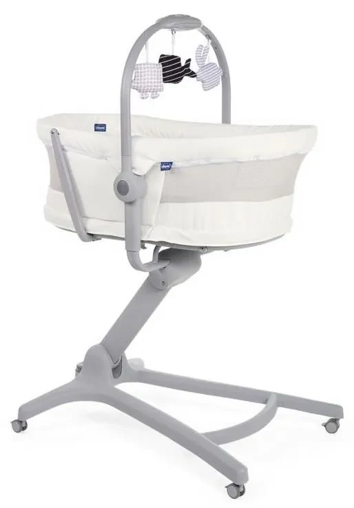 Pătuț pentru bebeluș 4 în 1 BABY HUG gri/alb Chicco