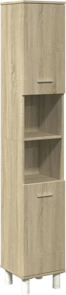 vidaXL Dulap de baie, stejar sonoma, 30,5x30x179 cm, lemn prelucrat