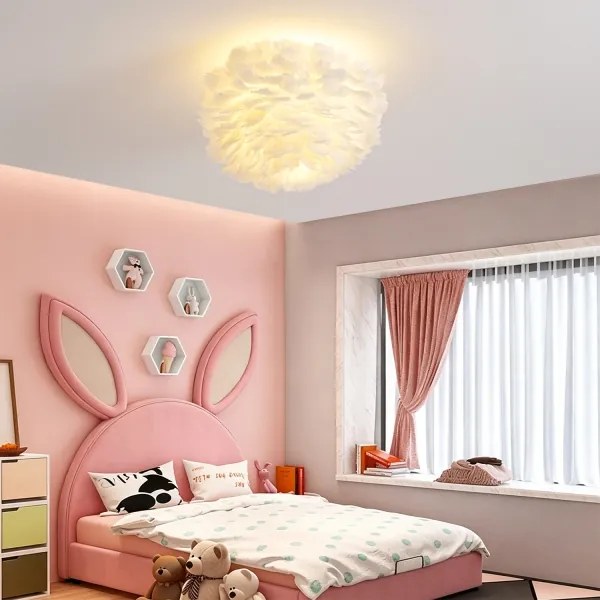 BRILAGI - plafonieră FEATHER 3xE27/40W/230V, Ø 40 cm, albă