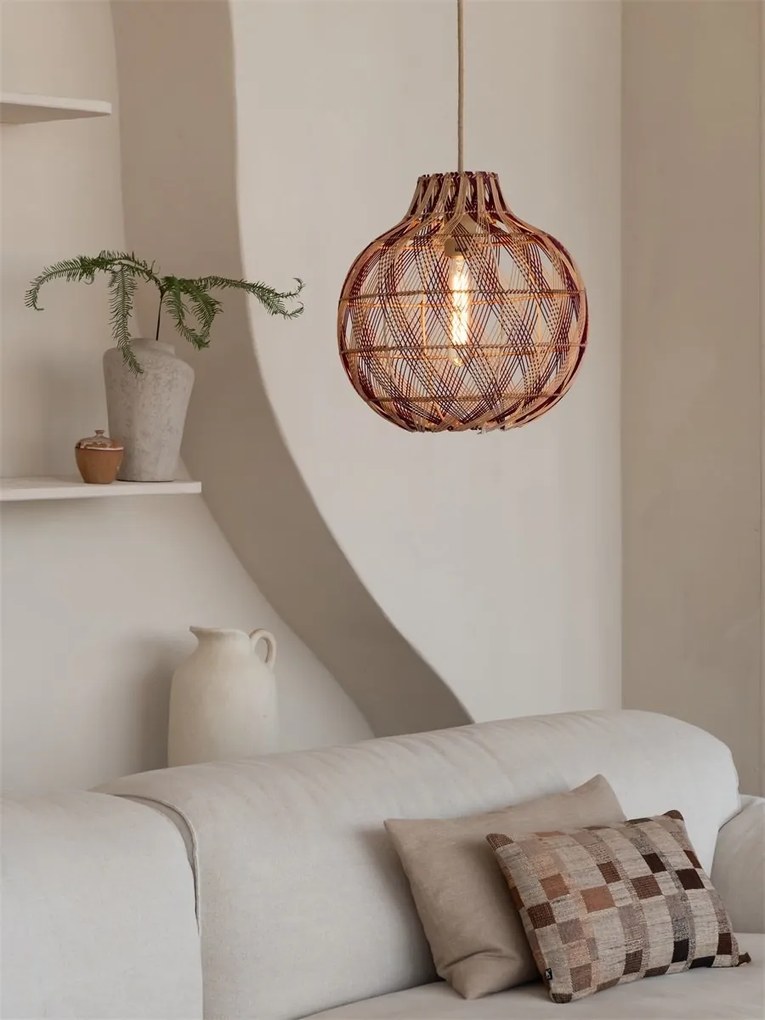 Lustra/Pendul Eco, Bambus, Mendoza natural/maro, S