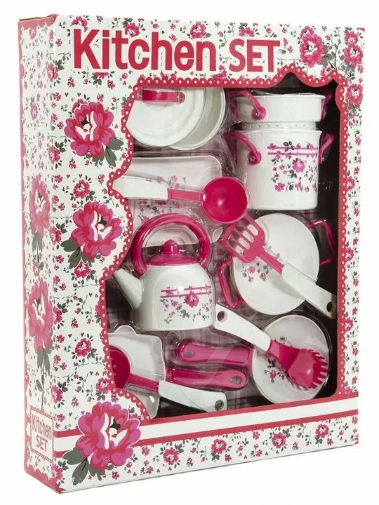 Set vase din plastic Teddies, 11 buc.