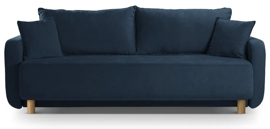 Canapea albastru-închis extensibilă, cu spațiu de depozitare 231 cm Elen – Micadoni