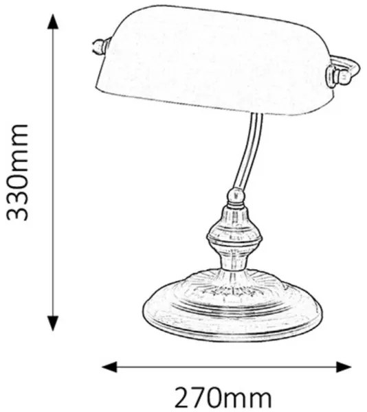 Lampă de masă Rabalux 4038 BANK 1xE27/60W/230V