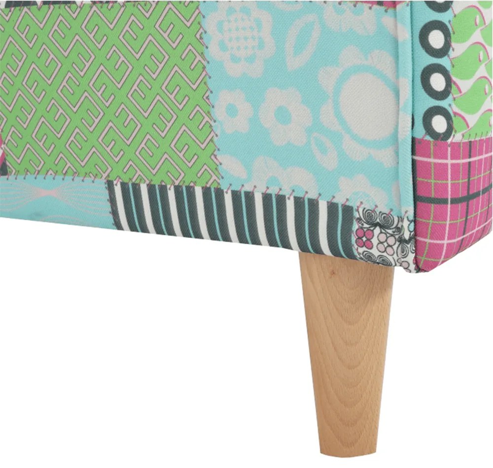 Fotoliu, material textil în stilul patchwork, CHARLOT