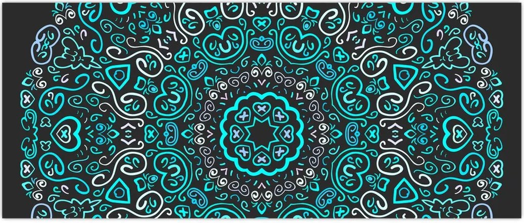 Tablou cu abstracție ornamentală (120x50 cm)