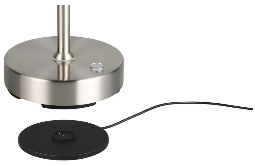 Veioză argintie LED (înălțime 45 cm) Moreno – Trio