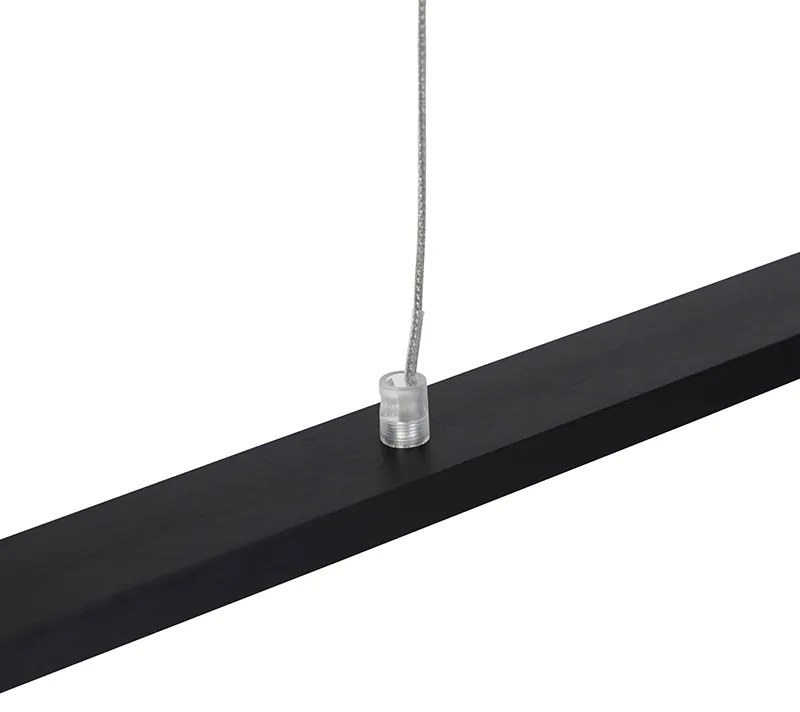 Lampă modernă suspendată neagră 150 cm cu LED inclus - Banda