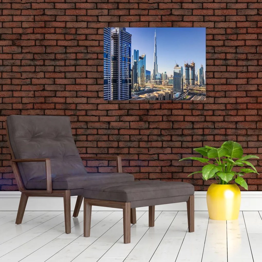 Tablou pe sticlă - Dimineața la Dubai (70x50 cm)