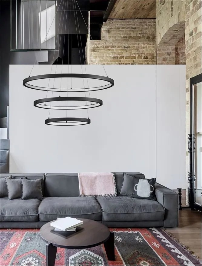 Lustra LED dimabila design circular EMPATIA D-80cm