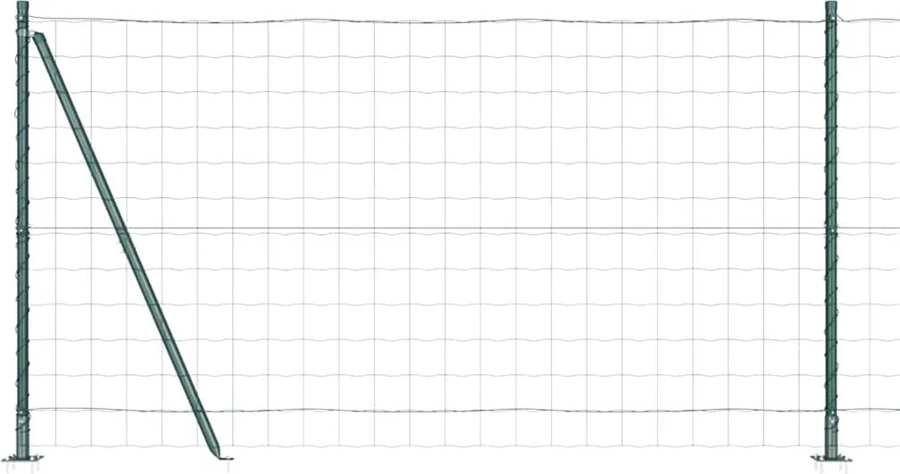 vidaXL Gard cu Stâlp Verde 1,2 x 10 m Oțel