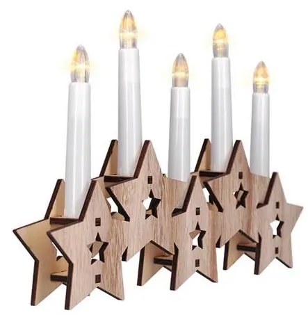 Sfeșnic LED de Crăciun Solight 1V222 5xLED/2xAA