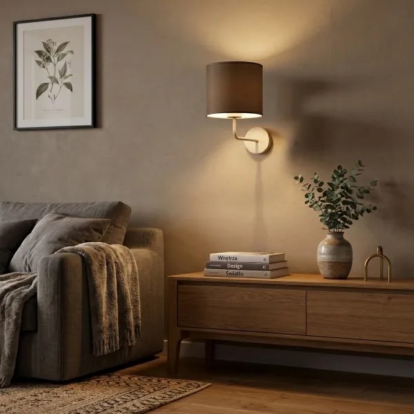 Lampă de perete ARDEN, 1 x E27, 15 W, 230 V, bej/maro