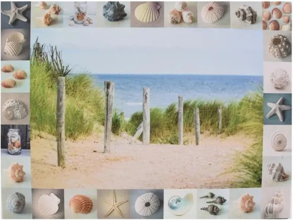 Pictură pe perete Calea spre plajă, LED cu cronometru, 30 x