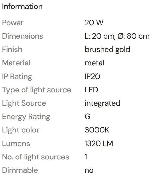 Lustra LED aplicata design circular Queen 80cm
