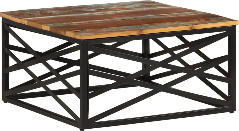 vidaXL Măsuță de cafea, 68x68x35 cm, lemn masiv reciclat